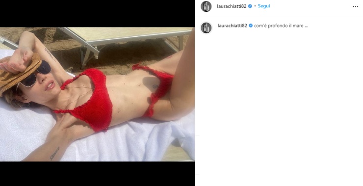Laura Chiatti bikini rosso
