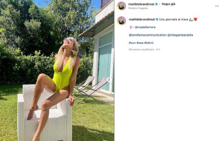 Post Instagram Matilde Brandi