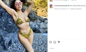 Scopri di più sull'articolo Valentina Nappi, il bikini zebrato esalta curve pazzesche: fan impazziti